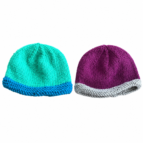Hand-Knitted Baby Beanies