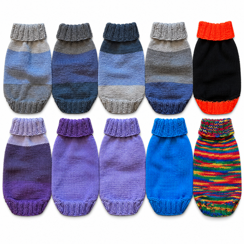 Hand-Knitted Dog Sweaters for Small Dogs