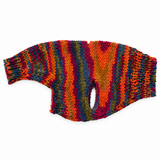 Hand-Knit Dog Sweater with Harness Hole