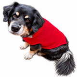 Hand-Knit Dog Sweater with Harness Hole